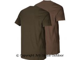 Härkila Graphic T-Shirt 2er-pack Willow green/Slate brown