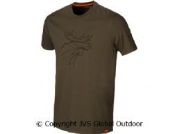 Härkila Graphic T-Shirt 2er-pack Willow green/Slate brown