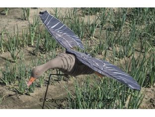 Einfallende fliegende Lockgans mit beweglichen Flügeln (Wind)