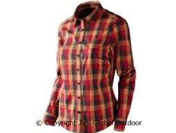 Lara Lady L/S Hemd Red/Black check