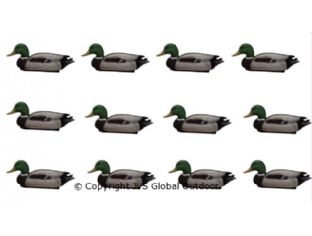 Beflockte Lockenten 12 Stück