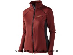 Vestmar Hybrid Lady Fleecejacke Syrah red melange